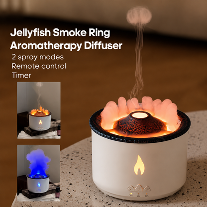 Jellyfish Smoke Ring Aroma Diffuser Creative Volcanic Air Humidifier Aromatherapy for Home Office Bedroom/Essential Oil Set
