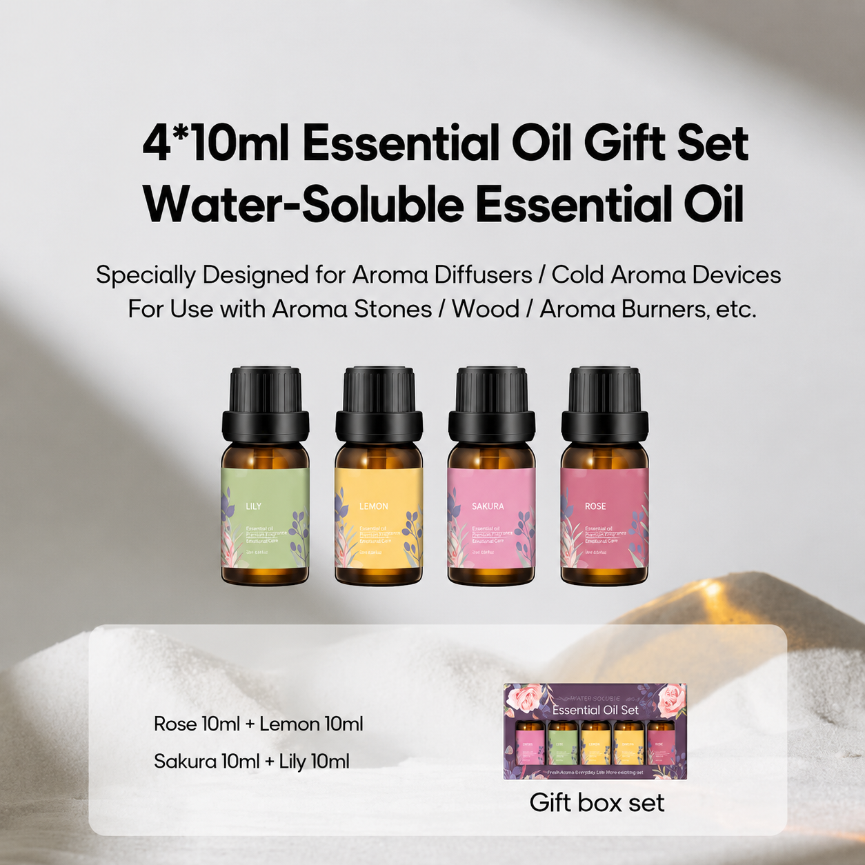 Jellyfish Smoke Ring Aroma Diffuser Creative Volcanic Air Humidifier Aromatherapy for Home Office Bedroom/Essential Oil Set